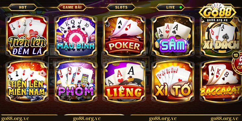 Cổng game Go88 sở hữu kho game bài đổi thưởng đa dạng, thú vị